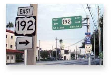 East 192 street signs