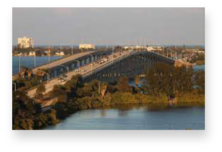 The high-rise span of the Melbourne Causeway is dedicated by the State of FL as The Ernest Kouwen-Hoven Memorial Bridge.