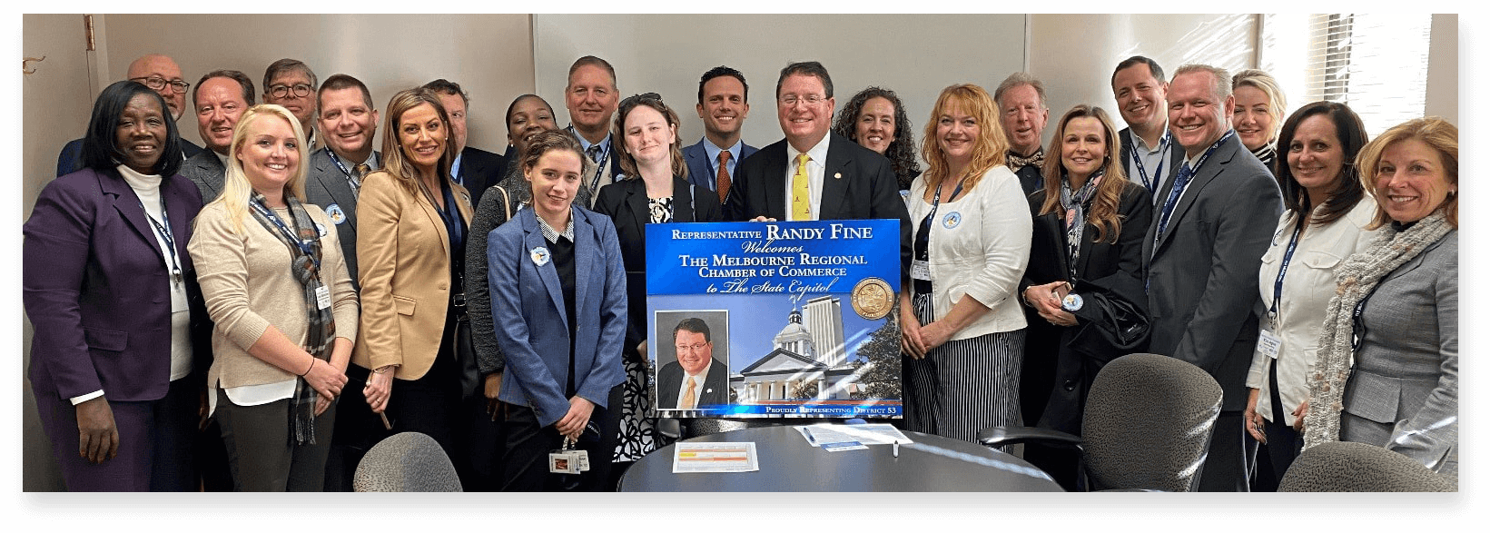 Photo of Chamber staff members posing in a group photo
