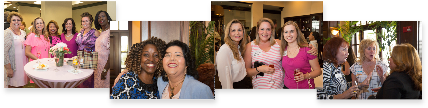 Smiling women participating in Women of Excellence events